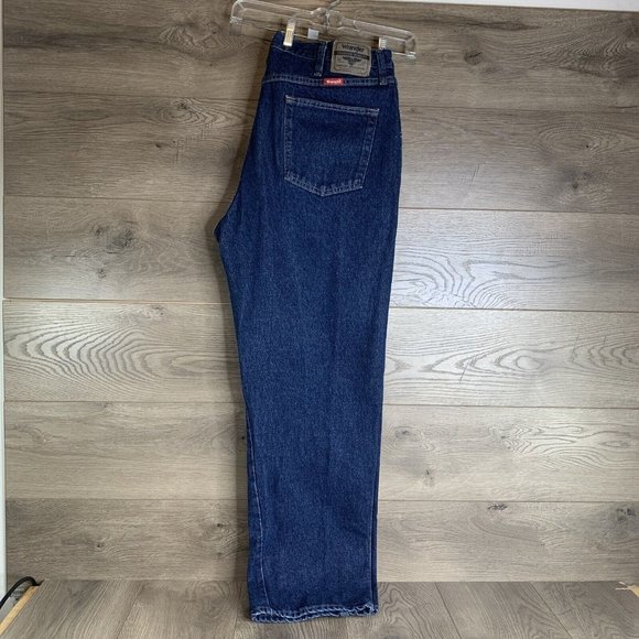 Wrangler Mens 40X32 Blue Denim Jeans 100% Cotton Regular Fit - Picture 9 of 9